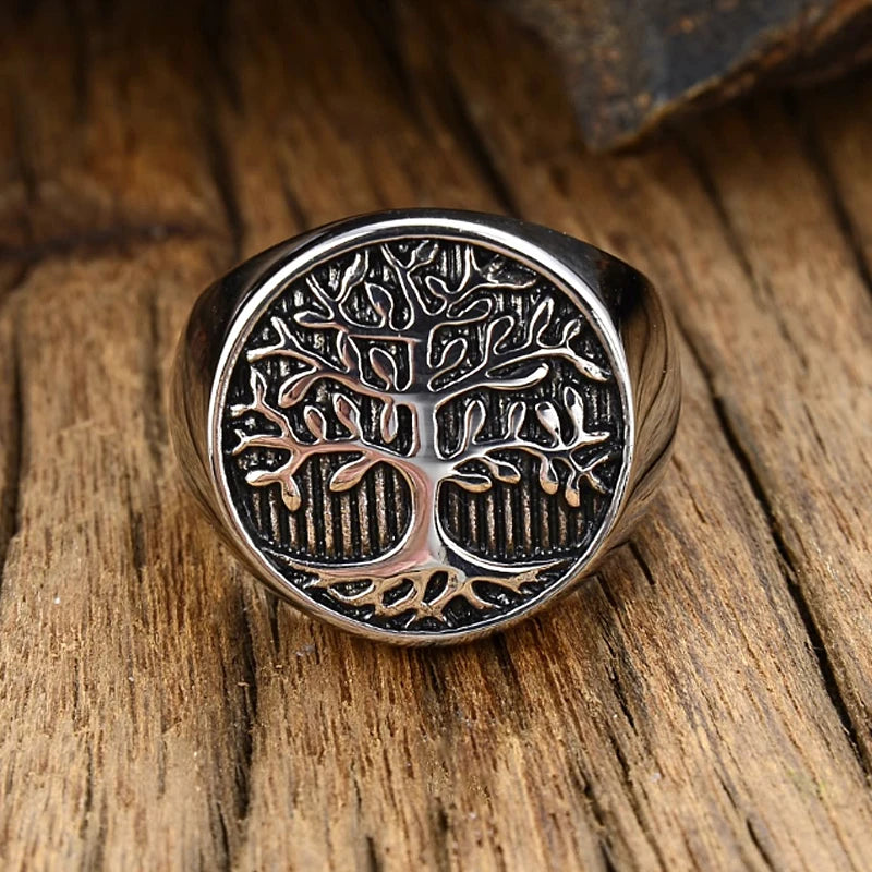 Classic Tree of Lift Signet Ring Gold/Silver