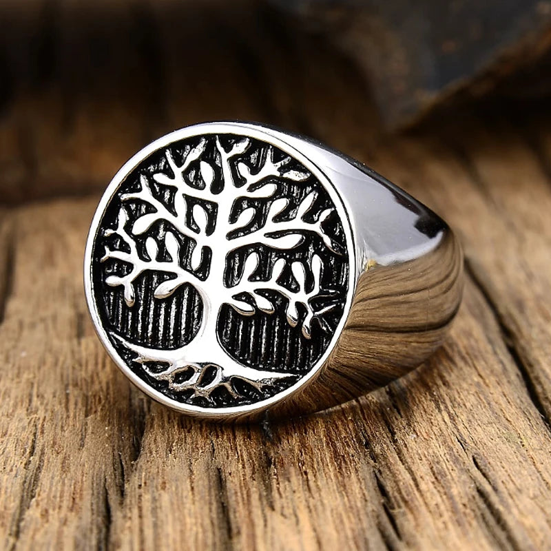 Classic Tree of Lift Signet Ring Gold/Silver