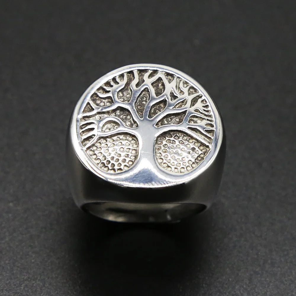 Stainless Steel Tree of Life Ring