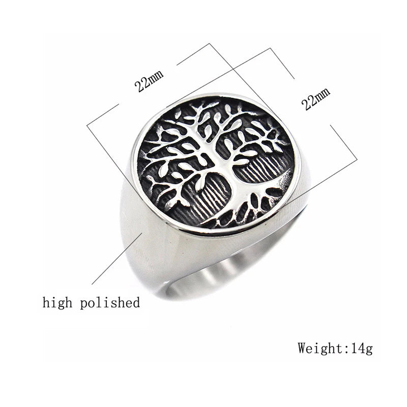 Classic Tree of Lift Signet Ring Gold/Silver