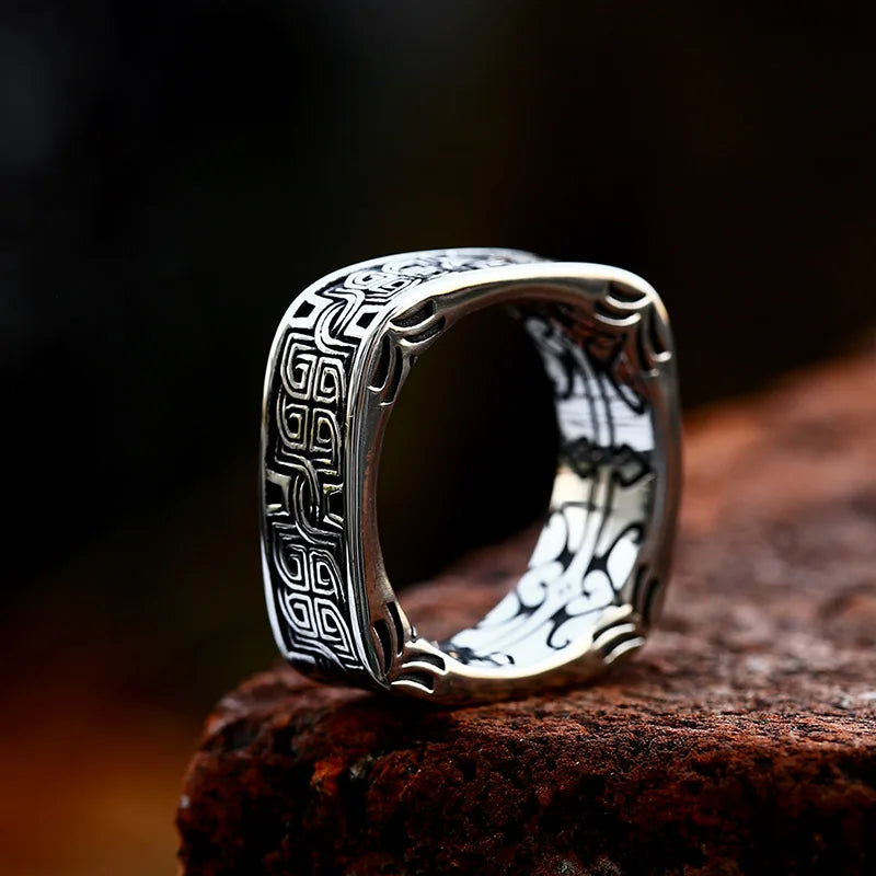 Stainless Steel Special Design Square Shape Ring