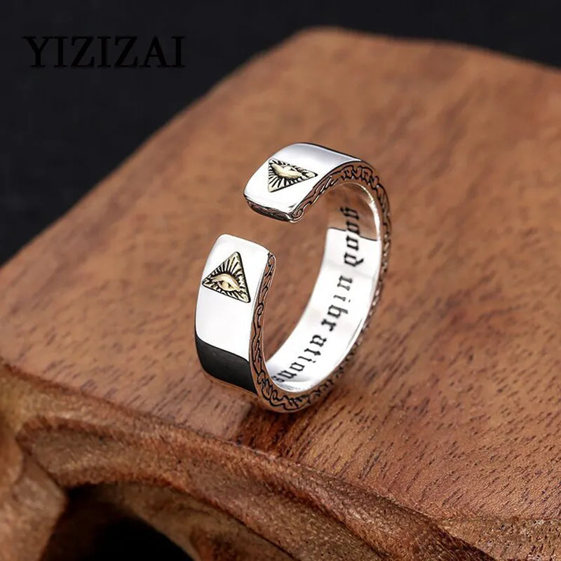 Retro Ancient Egyptian Eye of Horus Ring Freemason