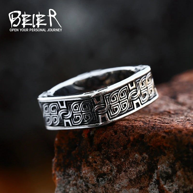 Stainless Steel Special Design Square Shape Ring