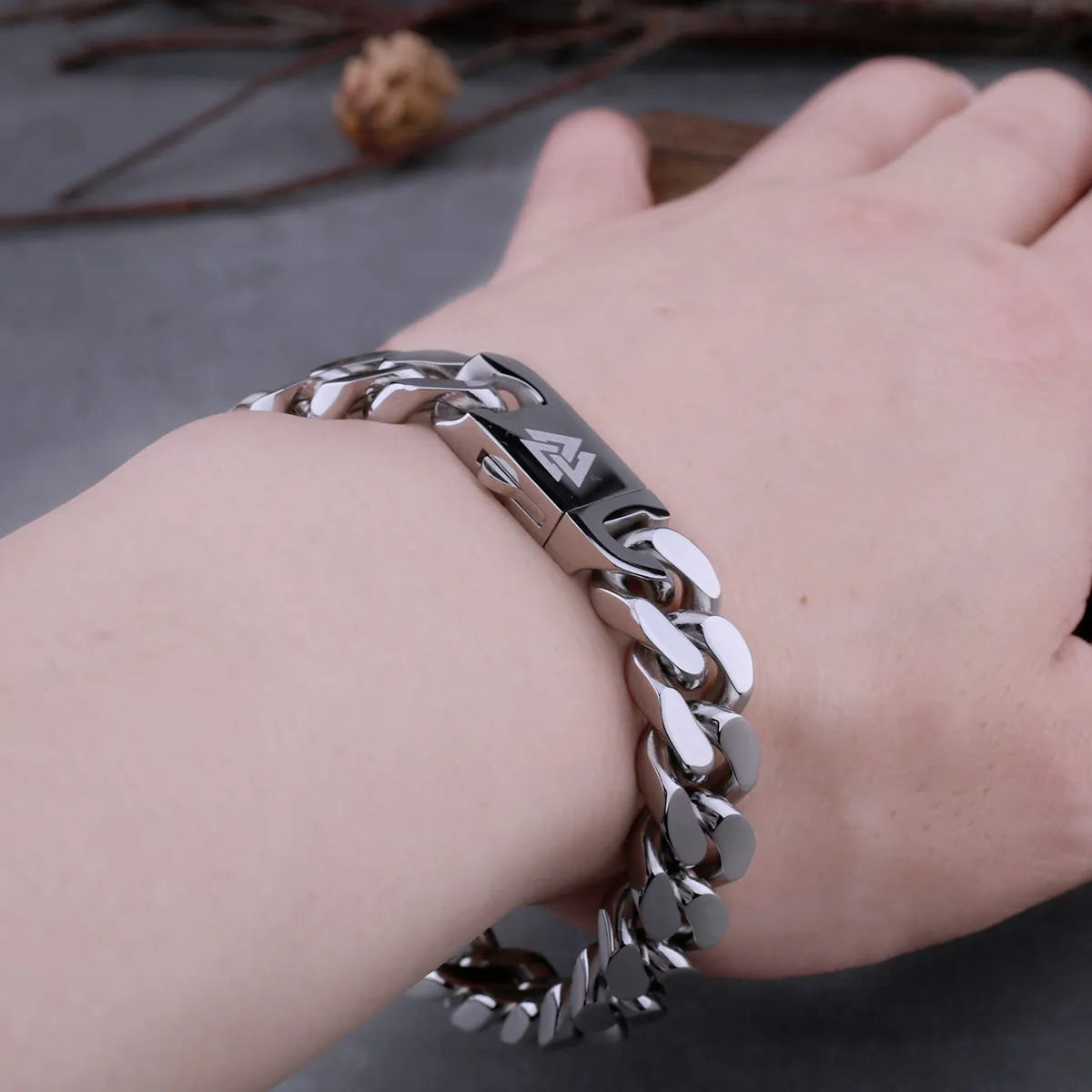 Viking Chain Men's Bracelet Stainless Steel Fine Polished