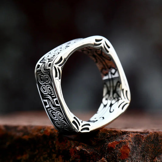 Stainless Steel Special Design Square Shape Ring